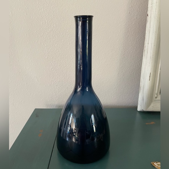 home centre Accents Narrow Neck Glass Vase Blue Poshmark